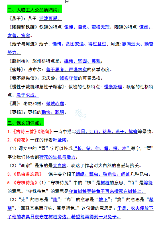 图片[2]-三年级语文下册知识点归纳总复习-学库网络