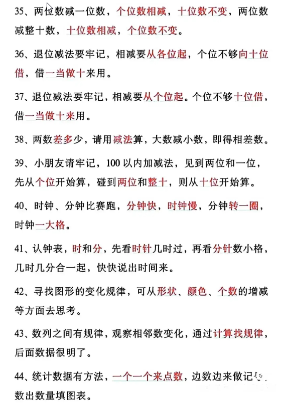 图片[4]-一年级数学下册重点、难点、考点汇总-学库网络