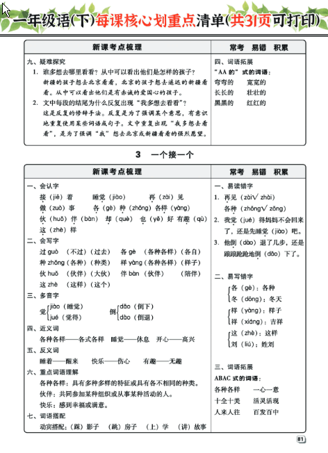 图片[5]-一年级语文下册——每课核心划重点清单-学库网络