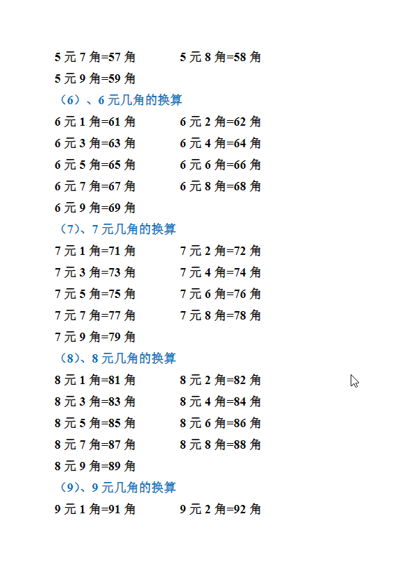 图片[3]-一年级下册数学-人民币换算最全整理-学库网络