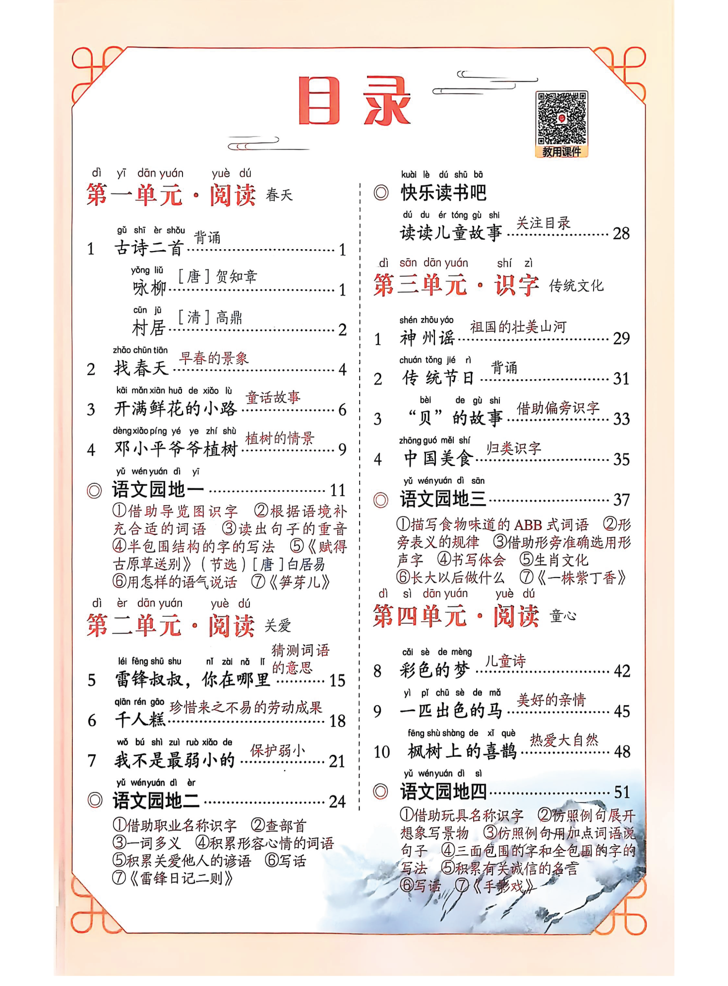 26春新版二年级下册语文课堂笔记（全册）电子版-学库教育