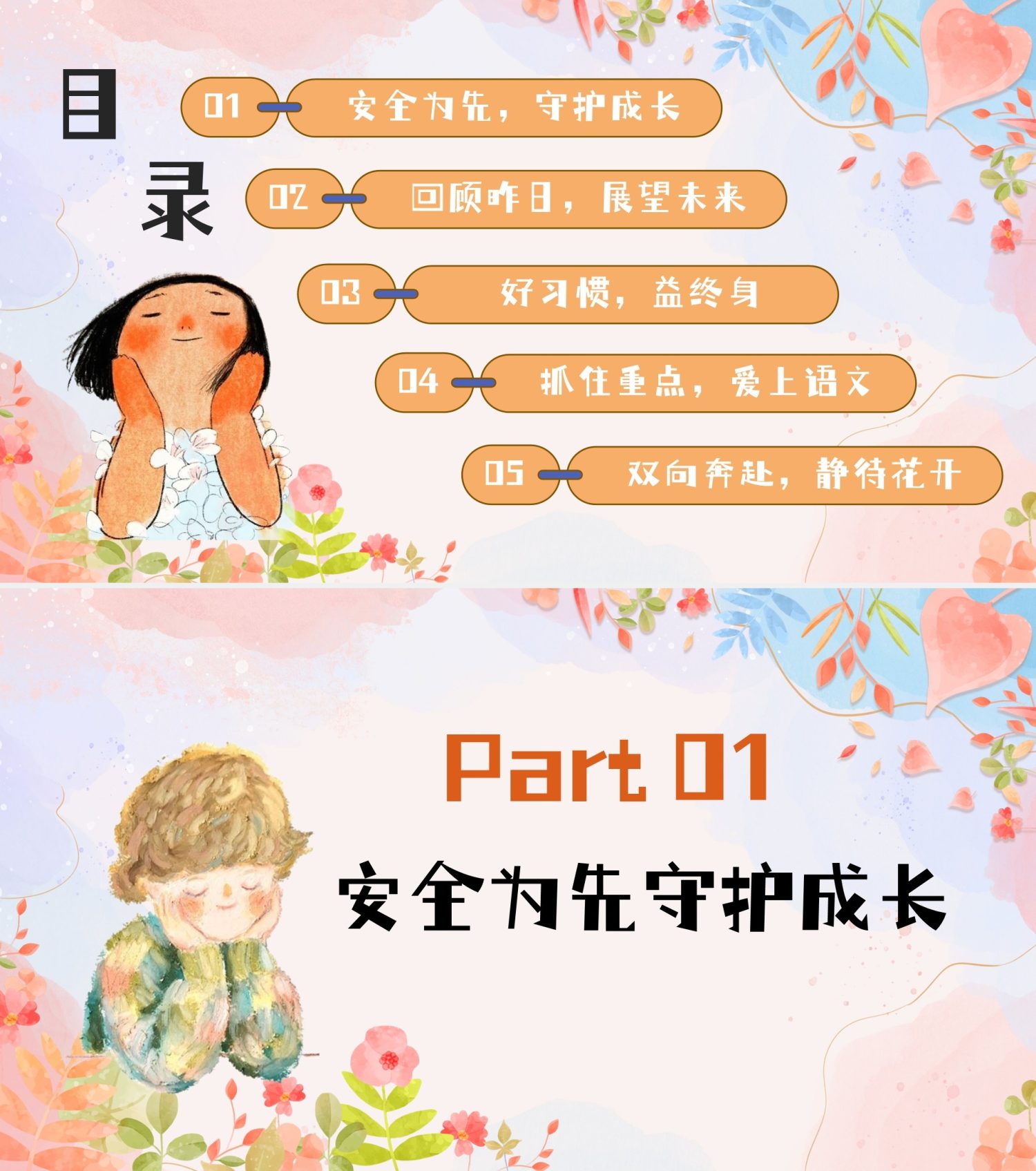 图片[2]-26春一年级下册【班主任期中家长会课件】含发言稿（循序而上、习惯成花）-学库教育