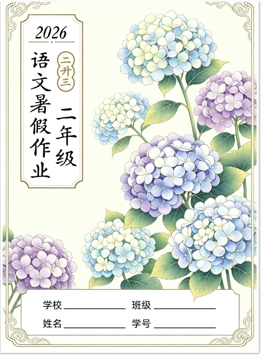 26学年新版二升三语文暑假特色作业（word版可编辑）-学库教育
