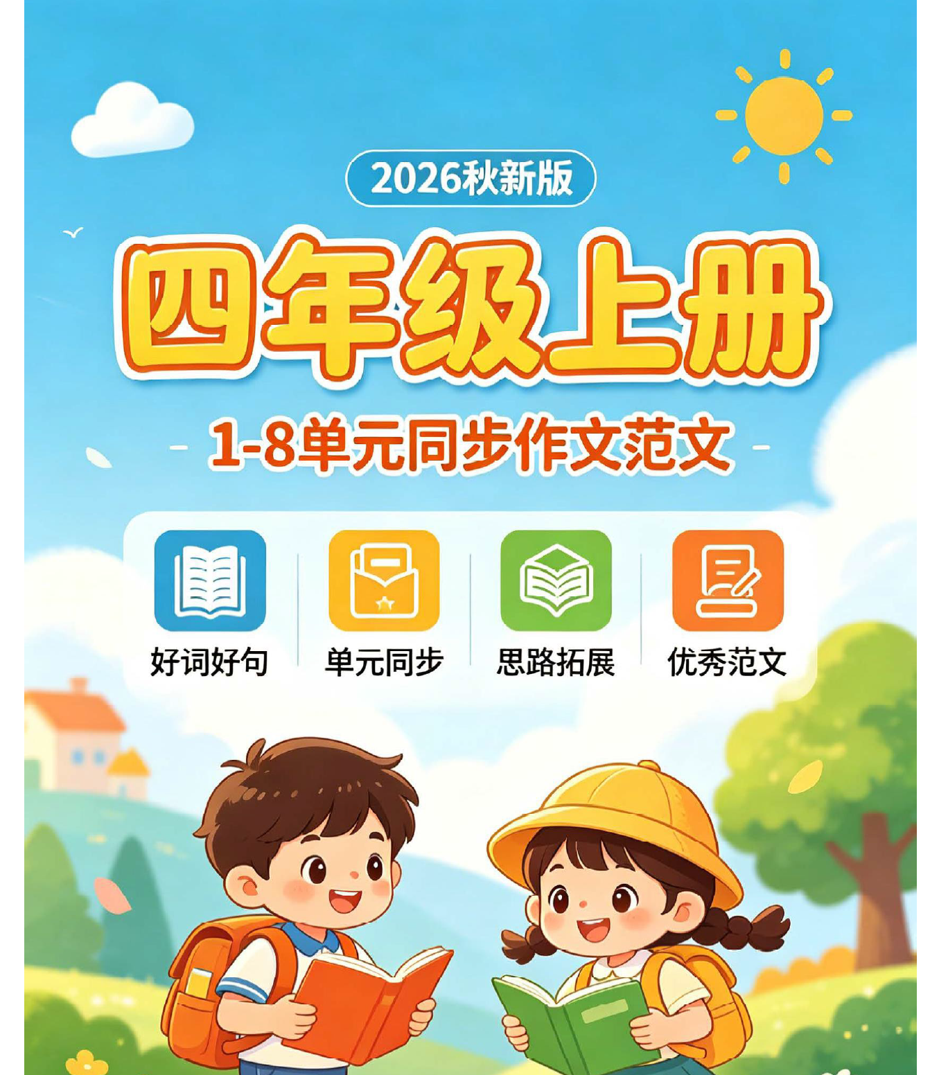 26新版四年级上册语文1-8单元同步作文范文-学库教育